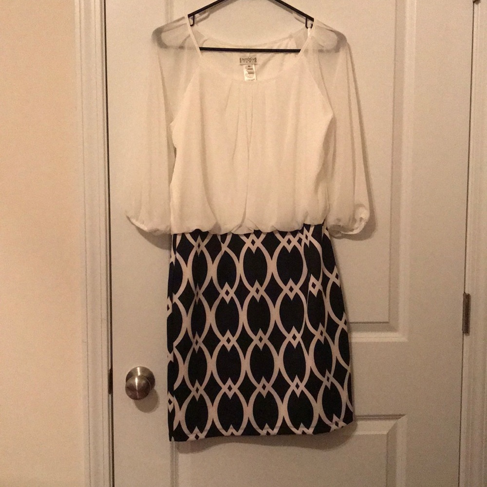Black and cream dress